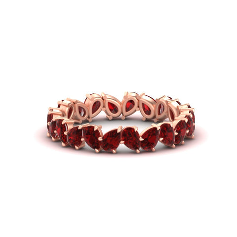 Pear Shape Slant 3 Carat Eternity Wedding Band