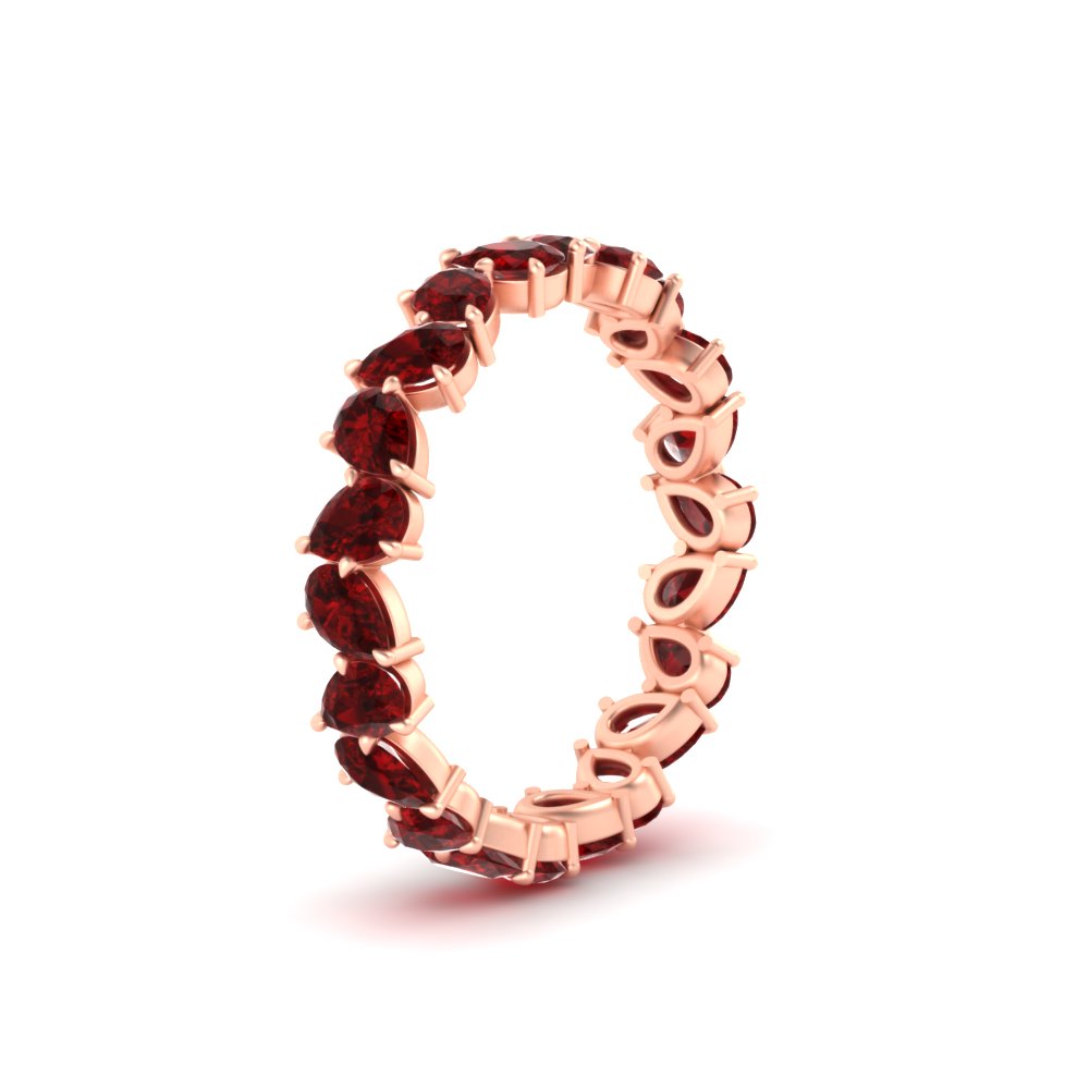 Pear Shape Slant 3 Carat Eternity Wedding Band