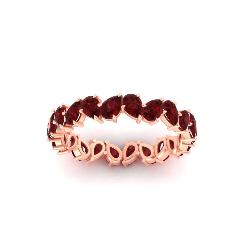 Pear Shape Slant 3 Carat Eternity Wedding Band