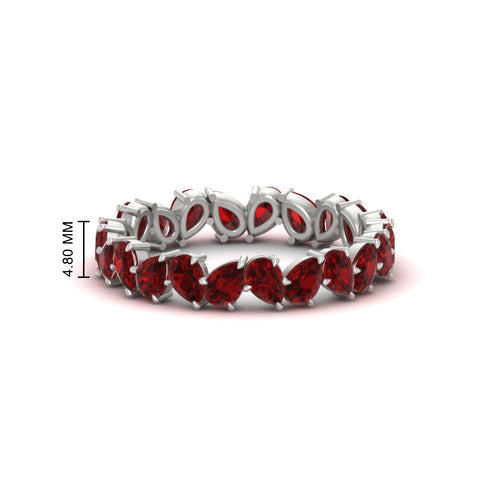 Pear Shape Slant 3 Carat Eternity Wedding Band
