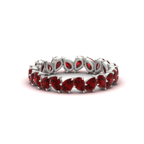 Pear Shape Slant 3 Carat Eternity Wedding Band