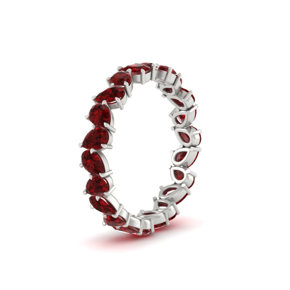 Pear Shape Slant 3 Carat Eternity Wedding Band