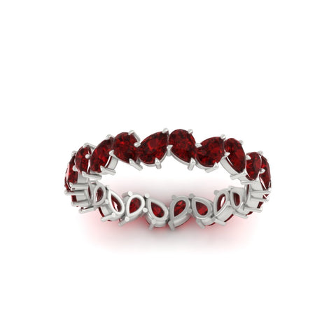 Pear Shape Slant 3 Carat Eternity Wedding Band