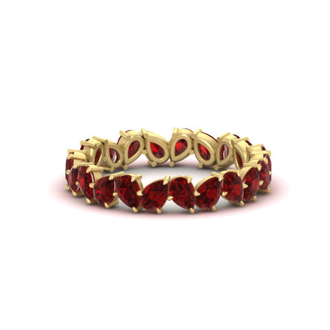 Pear Shape Slant 3 Carat Eternity Wedding Band
