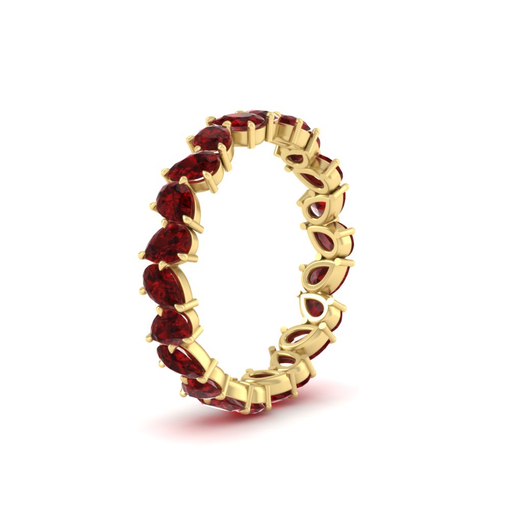 Pear Shape Slant 3 Carat Eternity Wedding Band