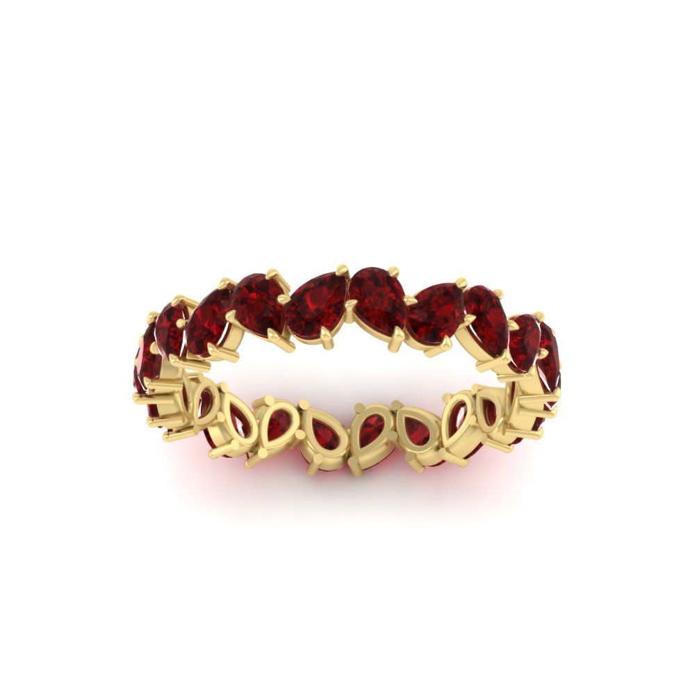 Pear Shape Slant 3 Carat Eternity Wedding Band