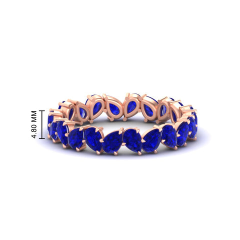 Pear Shape Slant 3 Carat Eternity Wedding Band