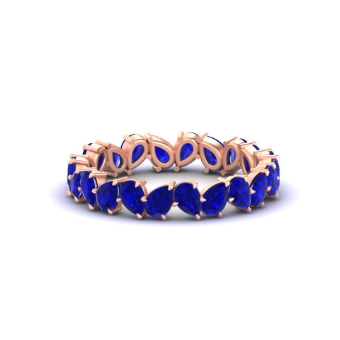 Pear Shape Slant 3 Carat Eternity Wedding Band