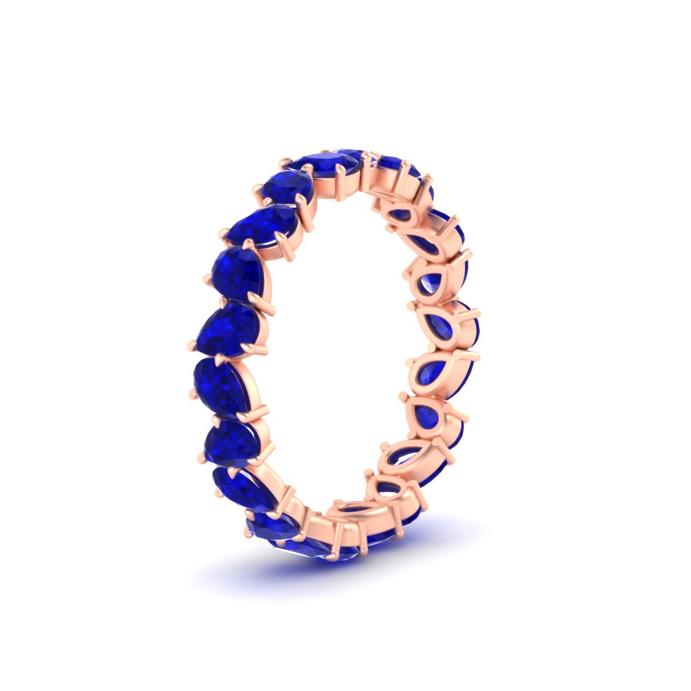 Pear Shape Slant 3 Carat Eternity Wedding Band