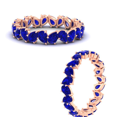 Pear Shape Slant 3 Carat Eternity Wedding Band