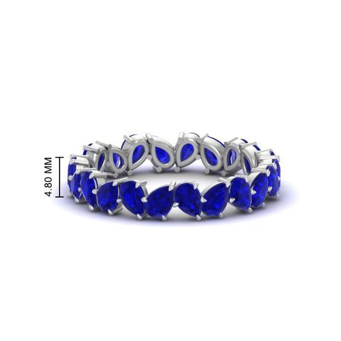 Pear Shape Slant 3 Carat Eternity Wedding Band