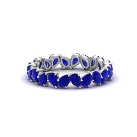 Pear Shape Slant 3 Carat Eternity Wedding Band