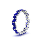 Load image into Gallery viewer, Pear Shape Slant 3 Carat Eternity Wedding Band