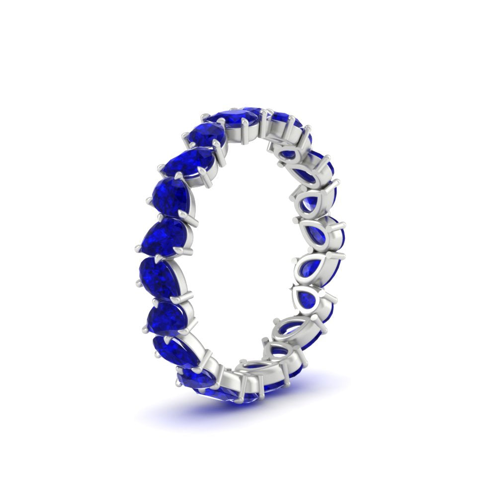 Pear Shape Slant 3 Carat Eternity Wedding Band