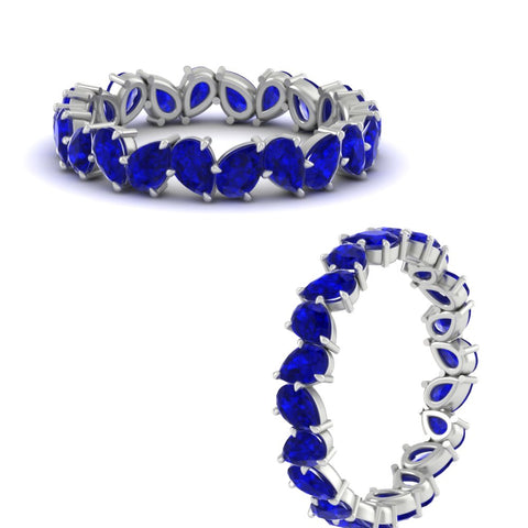 Pear Shape Slant 3 Carat Eternity Wedding Band