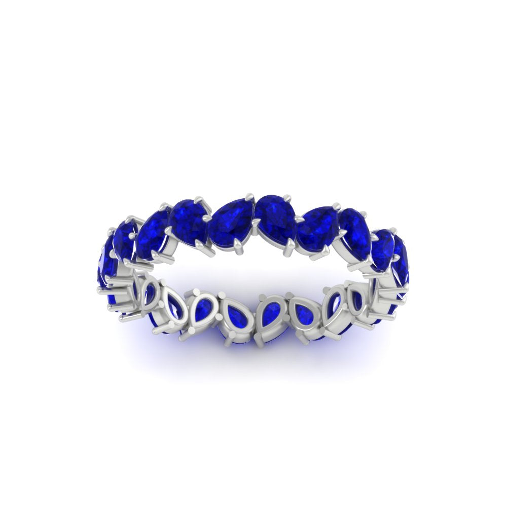 Pear Shape Slant 3 Carat Eternity Wedding Band