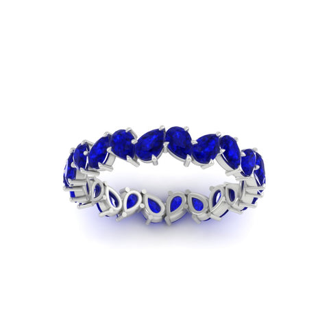 Pear Shape Slant 3 Carat Eternity Wedding Band