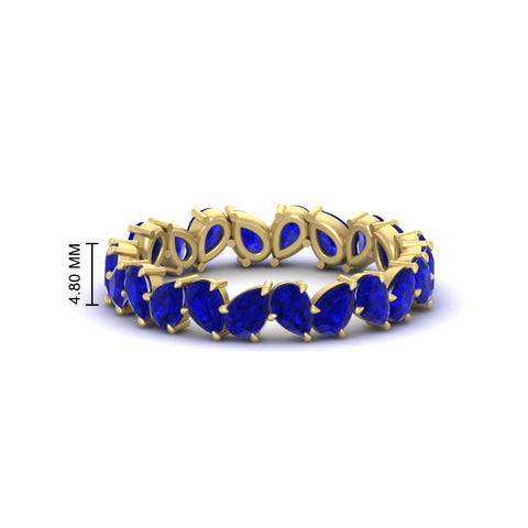 Pear Shape Slant 3 Carat Eternity Wedding Band