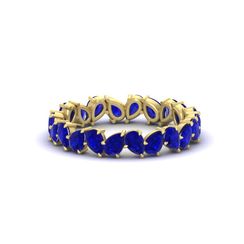 Pear Shape Slant 3 Carat Eternity Wedding Band