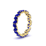 Load image into Gallery viewer, Pear Shape Slant 3 Carat Eternity Wedding Band