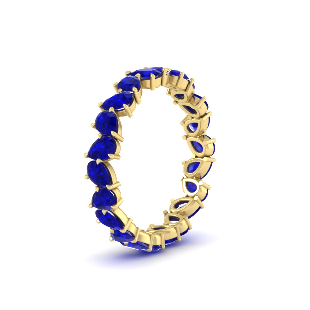 Pear Shape Slant 3 Carat Eternity Wedding Band