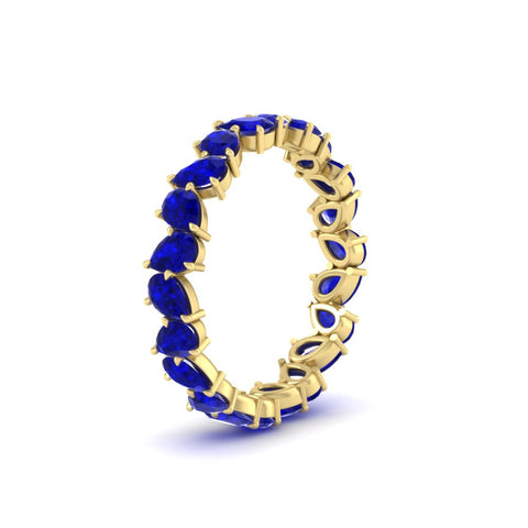 Pear Shape Slant 3 Carat Eternity Wedding Band
