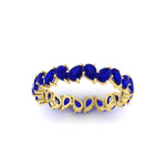 Load image into Gallery viewer, Pear Shape Slant 3 Carat Eternity Wedding Band