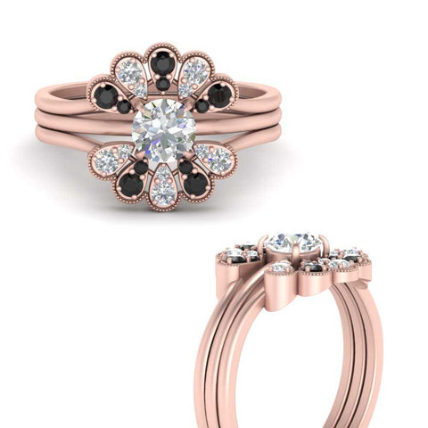 pear-shape-solitaire-stacked-diamond-rings-with-black-diamond-in-FD9724ROGBLACKANGLE3-NL-RG