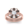 Load image into Gallery viewer, pear-shape-solitaire-stacked-diamond-rings-with-black-diamond-in-FD9724ROGBLACKANGLE3-NL-RG