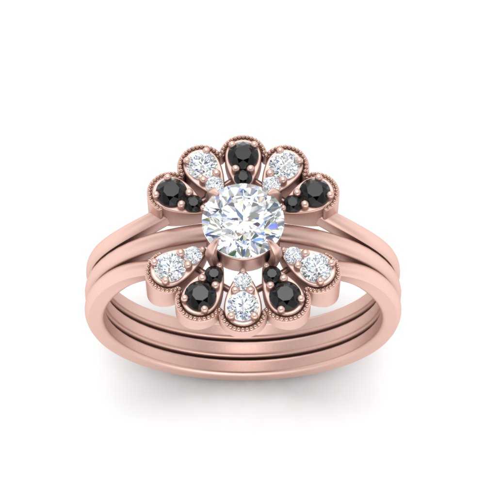 pear-shape-solitaire-stacked-diamond-rings-with-black-diamond-in-FD9724ROGBLACKANGLE3-NL-RG