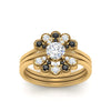 Load image into Gallery viewer, pear-shape-solitaire-stacked-diamond-rings-with-black-diamond-in-FD9724ROGBLACKANGLE3-NL-YG