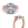 Load image into Gallery viewer, pear-shape-solitaire-stacked-diamond-rings-with-blue-topaz-in-FD9724ROGICBLTOANGLE3-NL-RG