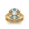 Load image into Gallery viewer, pear-shape-solitaire-stacked-diamond-rings-with-blue-topaz-in-FD9724ROGICBLTOANGLE3-NL-YG