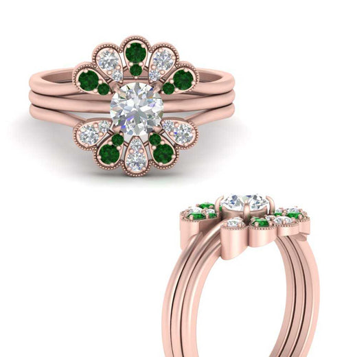 pear-shape-solitaire-stacked-diamond-rings-with-emerald-in-FD9724ROGEMGRANGLE3-NL-RG