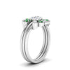 Load image into Gallery viewer, pear-shape-solitaire-stacked-diamond-rings-with-emerald-in-FD9724ROGEMGRANGLE3-NL-WG