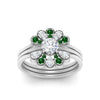 Load image into Gallery viewer, pear-shape-solitaire-stacked-diamond-rings-with-emerald-in-FD9724ROGEMGRANGLE3-NL-WG