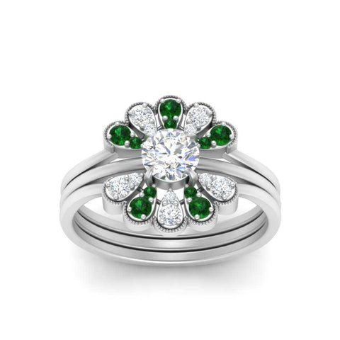 pear-shape-solitaire-stacked-diamond-rings-with-emerald-in-FD9724ROGEMGRANGLE3-NL-WG
