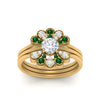 Load image into Gallery viewer, pear-shape-solitaire-stacked-diamond-rings-with-emerald-in-FD9724ROGEMGRANGLE3-NL-YG