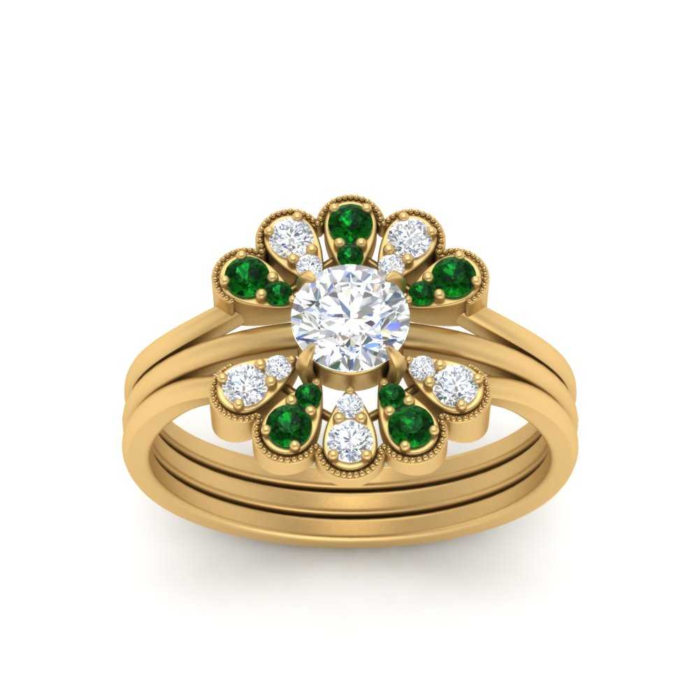 pear-shape-solitaire-stacked-diamond-rings-with-emerald-in-FD9724ROGEMGRANGLE3-NL-YG