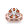 Load image into Gallery viewer, pear-shape-solitaire-stacked-diamond-rings-with-orange-sapphire-in-FD9724ROGSAORANGLE3-NL-RG