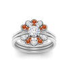 Load image into Gallery viewer, pear-shape-solitaire-stacked-diamond-rings-with-orange-sapphire-in-FD9724ROGSAORANGLE3-NL-WG