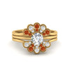 Load image into Gallery viewer, pear-shape-solitaire-stacked-diamond-rings-with-orange-sapphire-in-FD9724ROGSAORANGLE3-NL-YG