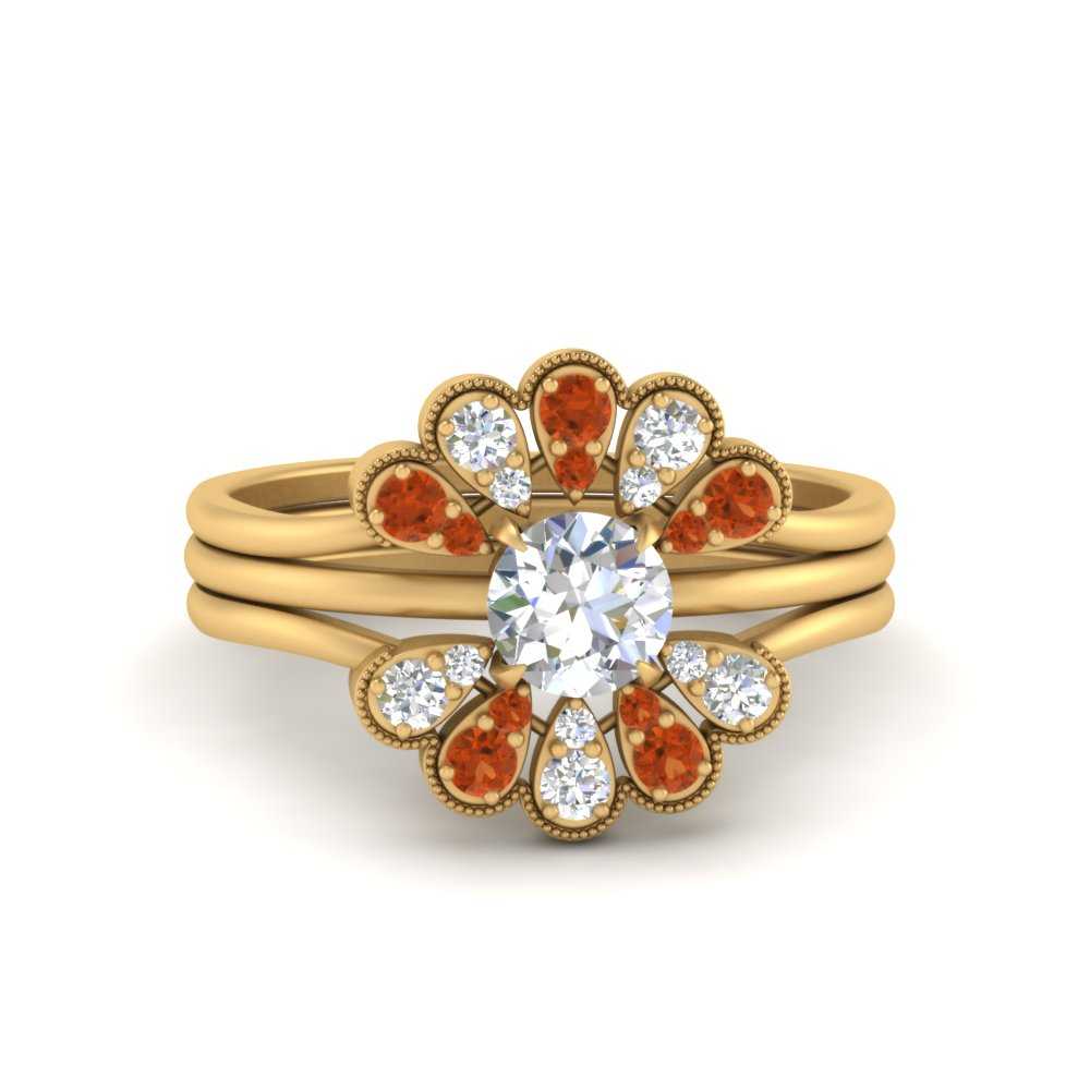 pear-shape-solitaire-stacked-diamond-rings-with-orange-sapphire-in-FD9724ROGSAORANGLE3-NL-YG