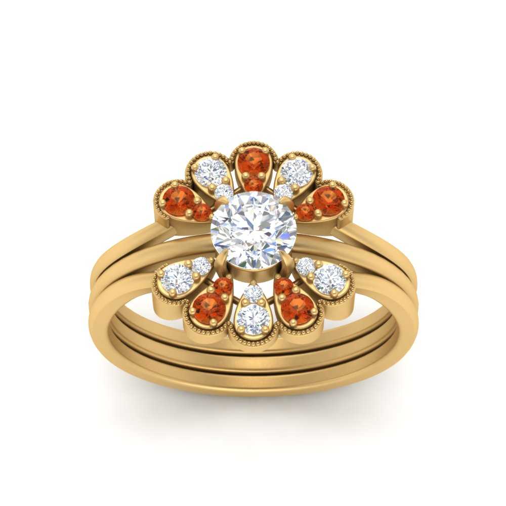 pear-shape-solitaire-stacked-diamond-rings-with-orange-sapphire-in-FD9724ROGSAORANGLE3-NL-YG