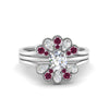 Load image into Gallery viewer, pear-shape-solitaire-stacked-diamond-rings-with-pink-sapphire-in-FD9724ROGSADRPIANGLE3-NL-WG