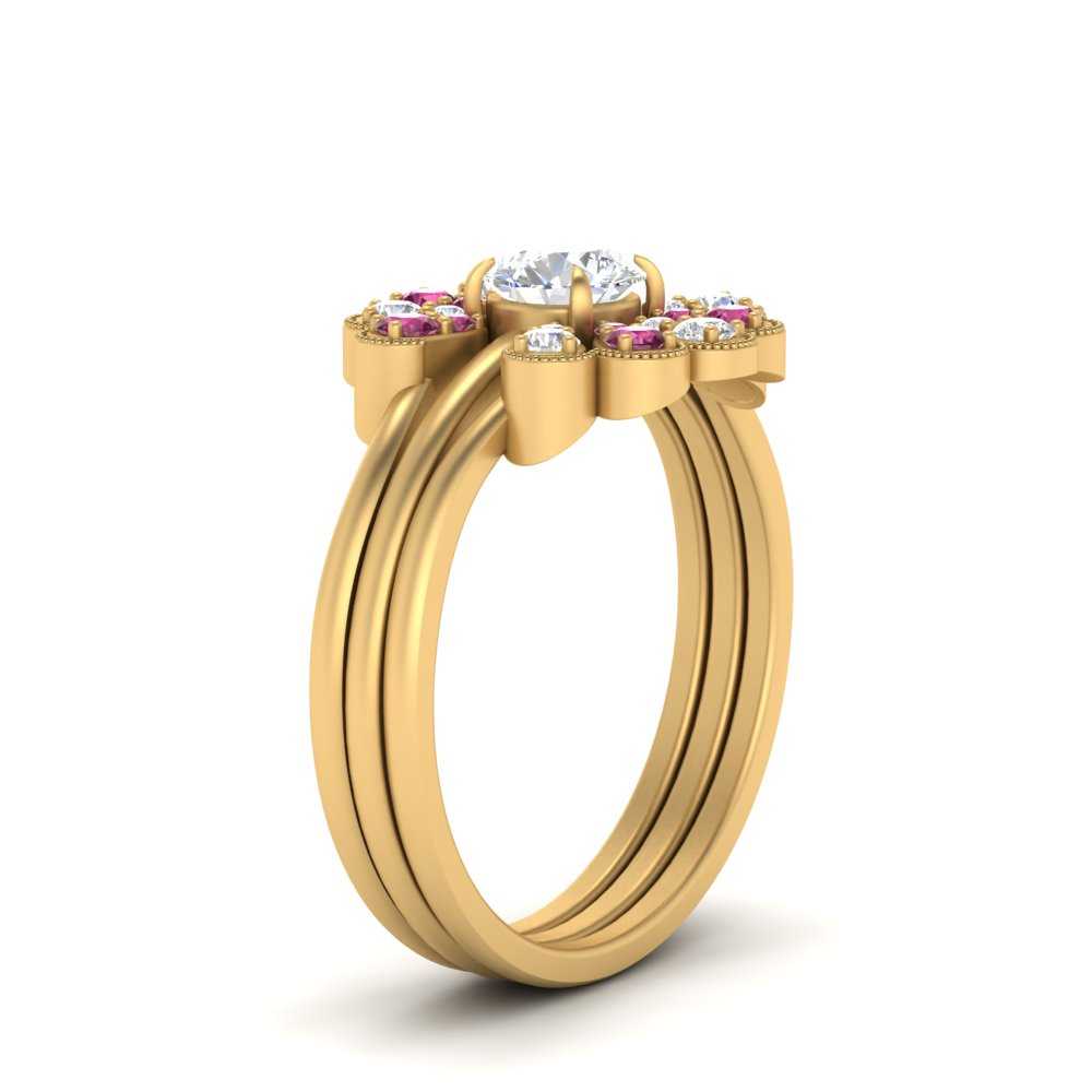 pear-shape-solitaire-stacked-diamond-rings-with-pink-sapphire-in-FD9724ROGSADRPIANGLE3-NL-YG