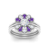 Load image into Gallery viewer, pear-shape-solitaire-stacked-diamond-rings-with-purple-topaz-in-FD9724ROGVITOANGLE3-NL-WG