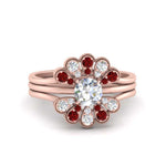 Load image into Gallery viewer, pear-shape-solitaire-stacked-diamond-rings-with-ruby-in-FD9724ROGRUDRANGLE3-NL-RG
