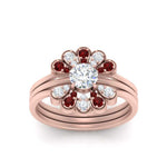Load image into Gallery viewer, pear-shape-solitaire-stacked-diamond-rings-with-ruby-in-FD9724ROGRUDRANGLE3-NL-RG
