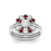 Load image into Gallery viewer, pear-shape-solitaire-stacked-diamond-rings-with-ruby-in-FD9724ROGRUDRANGLE3-NL-WG